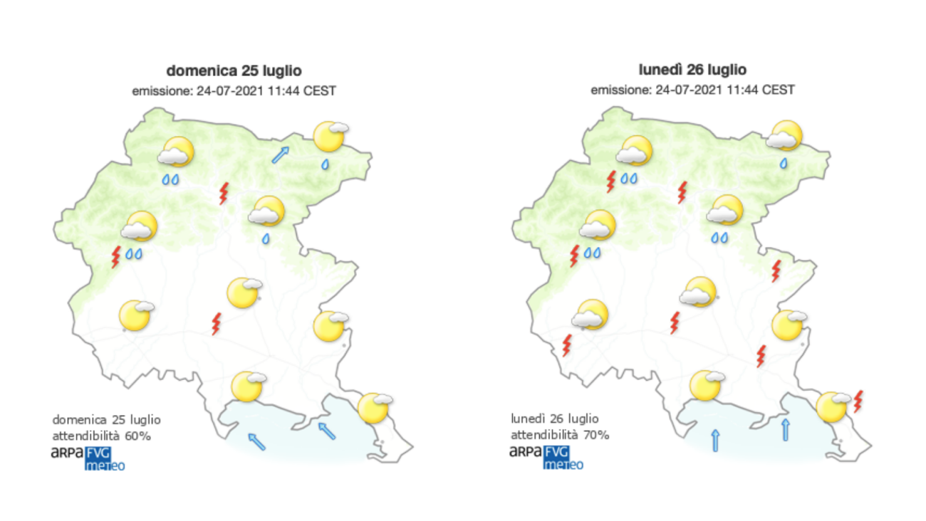 Meteo, domenica di caldo sul Goriziano con Scirocco sulla costa